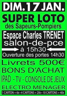 Super loto des sapeurs pompiers a salon de provence