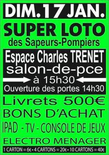 Super loto des sapeurs pompiers a salon de provence