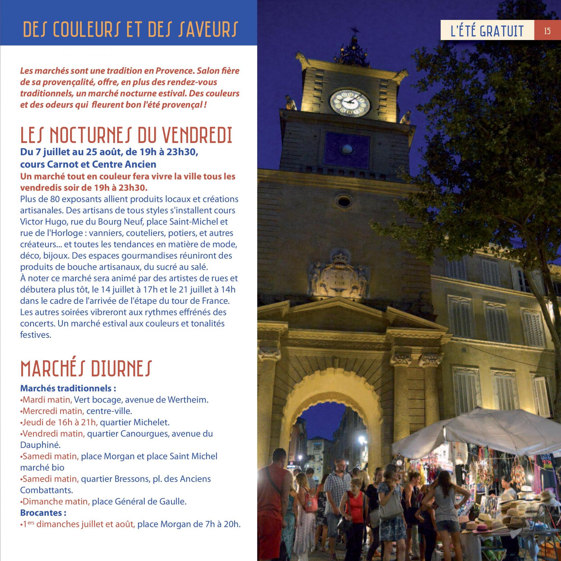 Marche nocturne salon de provence